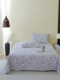 Pastoral style cotton small floral bed cover three-piece set thickened quilted cotton filling sheets machine washable for all seasons