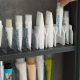 Pangdonglai wall-mounted punch-free bathroom facial cleanser storage rack cosmetics storage rack mirror cabinet toothpaste drainage