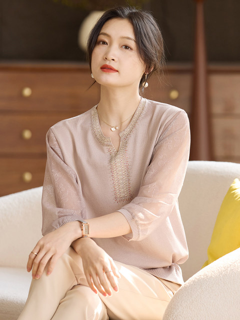 Xihui middle-aged and elderly women's clothing for spring and summer ...