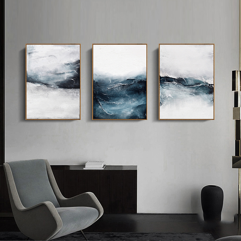 다이아몬드로 가득 찬 5D 다이아몬드 페인팅 거실 추상 잉크 다이아몬드 자수 다이아몬드 크로스 스티치 삼부작 벽돌 자수 2019 새로운 스타일