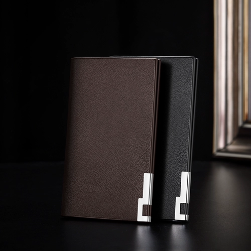 Кожаный ультратонкий изысканный вместительный и большой картхолдер для визитных карточек