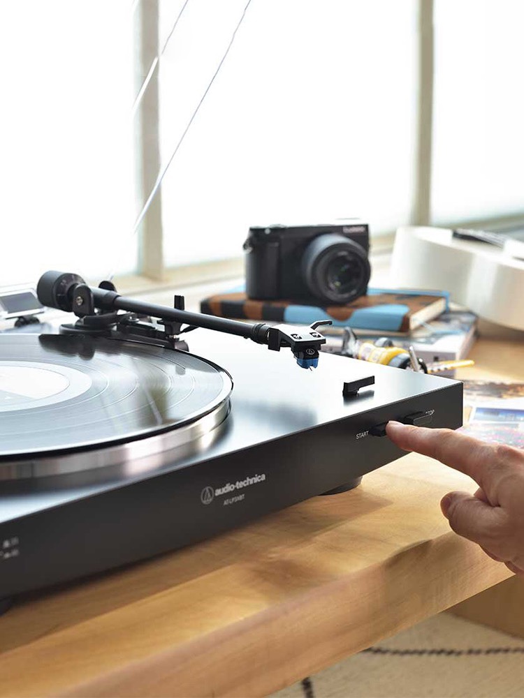 AUDIO-TECHNICA AT-LP3XBT 완전 자동 벨트 구동 축음기 거실 복고풍 블루투스 비닐 레코드 플레이어