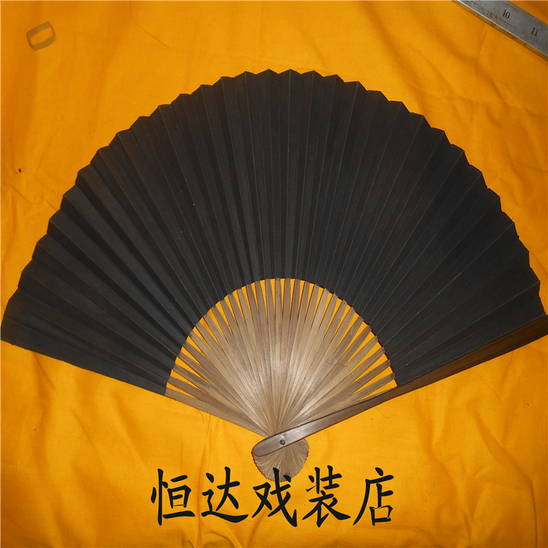 경극 30뼈 검은색 부채 경극 백배 종이부채 경극 공연 부채 경극 배우 연습지 부채