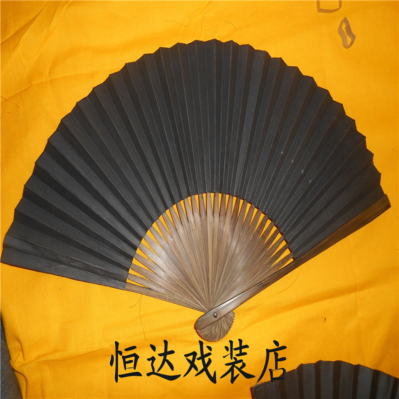 경극 30뼈 검은색 부채 경극 백배 종이부채 경극 공연 부채 경극 배우 연습지 부채