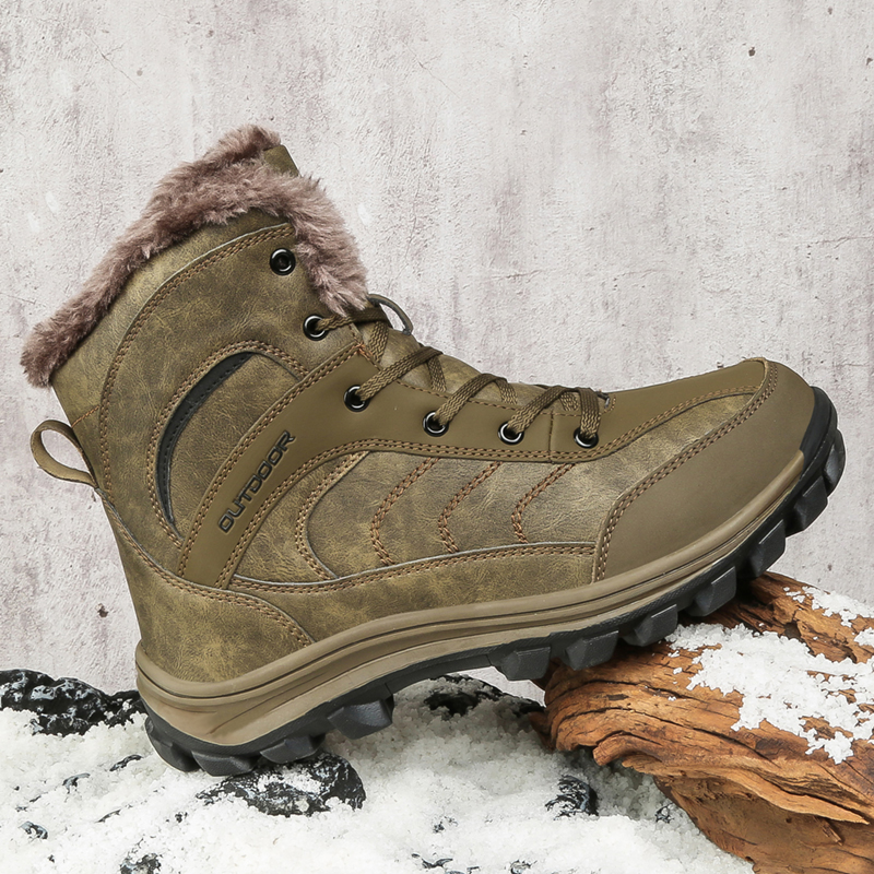YIJIABAO WINTER THICKENED RUSSIAN PLUS SIZE OUTDOOR MINUS 40 DEGREE WINTER SHOES MENS FUR INTEGRATED SNOW BOOTS