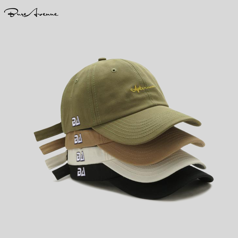 BURE AVENUE CAP SIMPLE LETTER EMBROIDERY BASEBALL CAP SUMMER SUN HAT OUTDOOR SUNSHADE