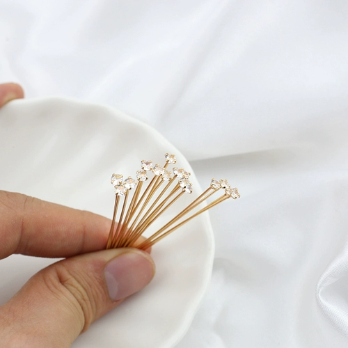 Медные бусины, подвеска, серьги, китайская шпилька, аксессуары с кисточками, 18 карат, микроинкрустация, DIY