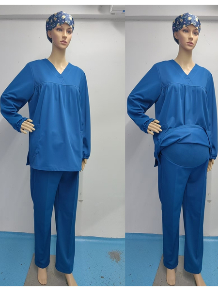 弹力托腹裤护士孕妇裤手术室手术衣医护刷手服女短袖速干医生服 — 5