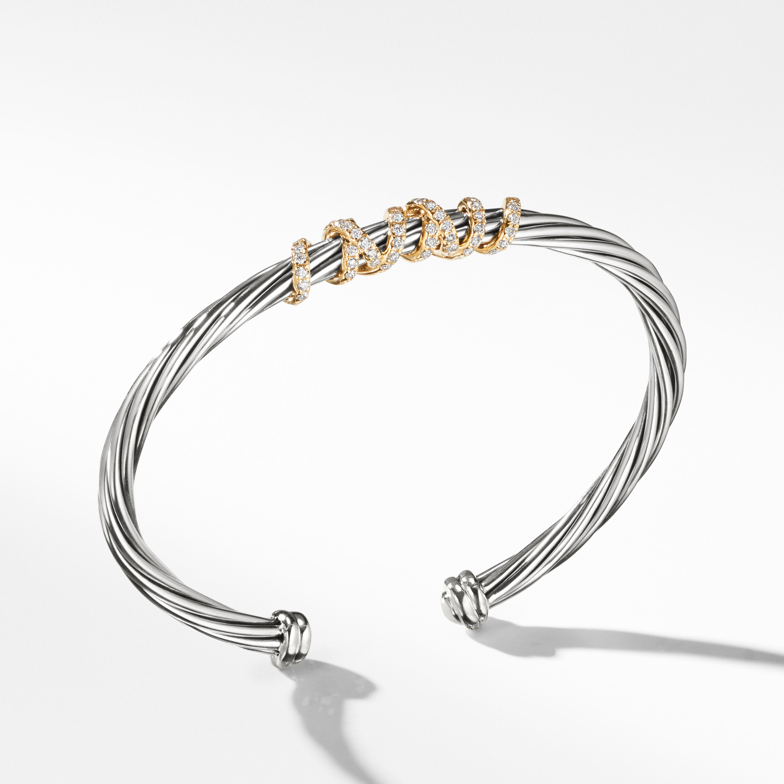 DAVID YURMAN FASHION POP 5A ZIRCON TWISTED LINE OPEN BRACELET WISH EBAY
