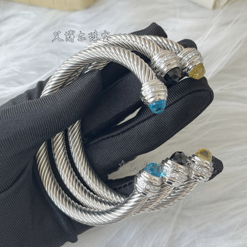DAVID YURMAN EUROPEAN AND AMERICAN POPULAR BRAIDED 7MM TWISTED THREAD OPEN BRACELET WISH EBAY