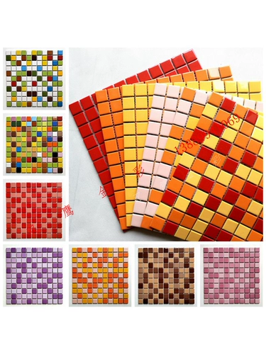 Китайская красная оранжевая желтая мозаика на стену