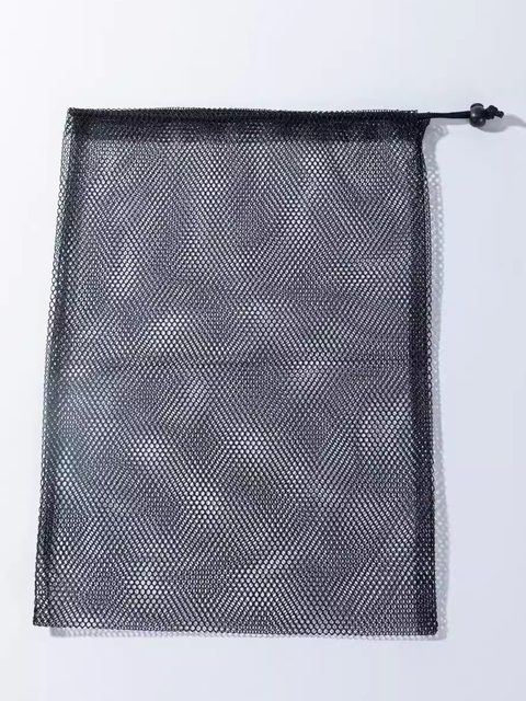 Thickened drawstring mesh bundle storage bag pull rope portable supermarket fruit and vegetable black mesh bag toy storage