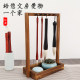Solid wood brush holder New Chinese multi-functional study four treasure storage storage shelf display pen holder study desk decoration