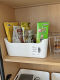 White thickened plastic storage basket cabinet storage and finishing box toys and snacks classification storage basket