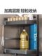 Kitchen storage rack stainless steel corner countertop seasonings triple rack stove salt soy sauce vinegar storage tool