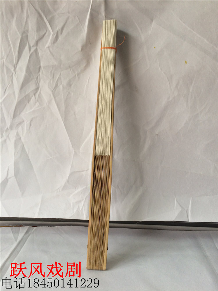 드라마 및 오페라 용품 북경 오페라 무대 공연 의상 공예 등나무 종이 부채 순수 수제 흰색 부채 백서 부채 부채