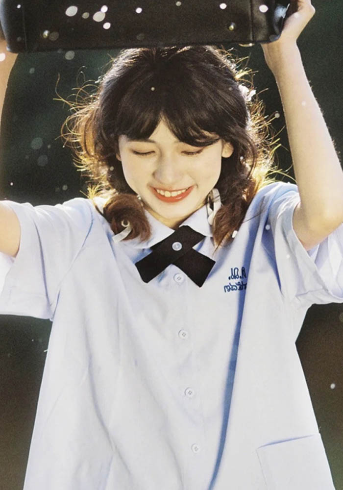 THAI SCHOOL UNIFORM NANO TABOO GIRL FIRST LOVE SUMMER COLLEGE STYLE SHORT-SLEEVED JK UNIFORM SHIRT FEMALE BOX PLEATED SKIRT SUIT