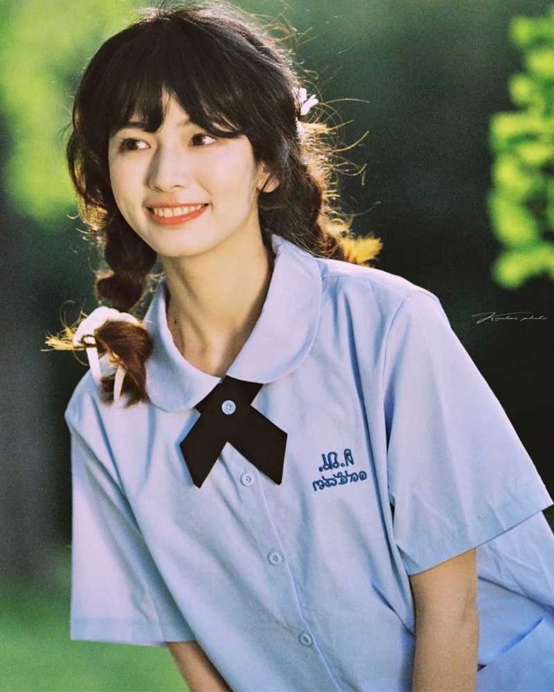 THAI SCHOOL UNIFORM NANO TABOO GIRL FIRST LOVE SUMMER COLLEGE STYLE SHORT-SLEEVED JK UNIFORM SHIRT FEMALE BOX PLEATED SKIRT SUIT