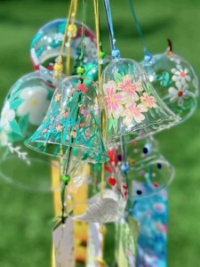 Wind Chime DIY Painting Material Kit Transparent Glass Bell Ornaments Children's Kindergarten Graffiti Hand-Painted Warm