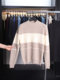 Removal of bids and cabinets! Fashionable striped warm round neck pullover long-sleeved knitted sweater for men in autumn and winter
