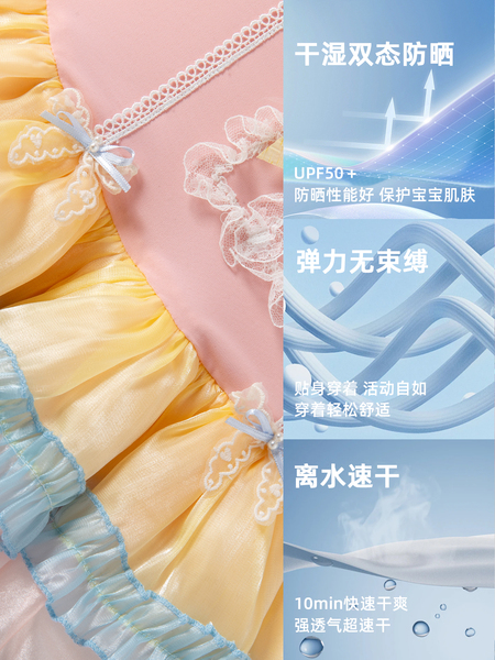66公主童装女童泳衣连体2026新款儿童绝美泳装女孩甜美游泳衣 — 4