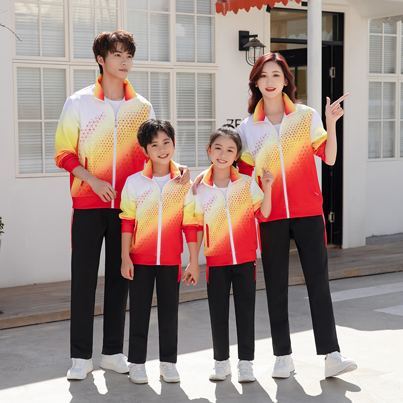 NEW CASUAL SPORTSWEAR SETS MALE AND FEMALE COUPLES LONG-SLEEVED STUDENT CLASS UNIFORMS GYMNASTICS GYMNASTICS COMPETITIONS TEAM UNIFORMS GROUP PURCHASE