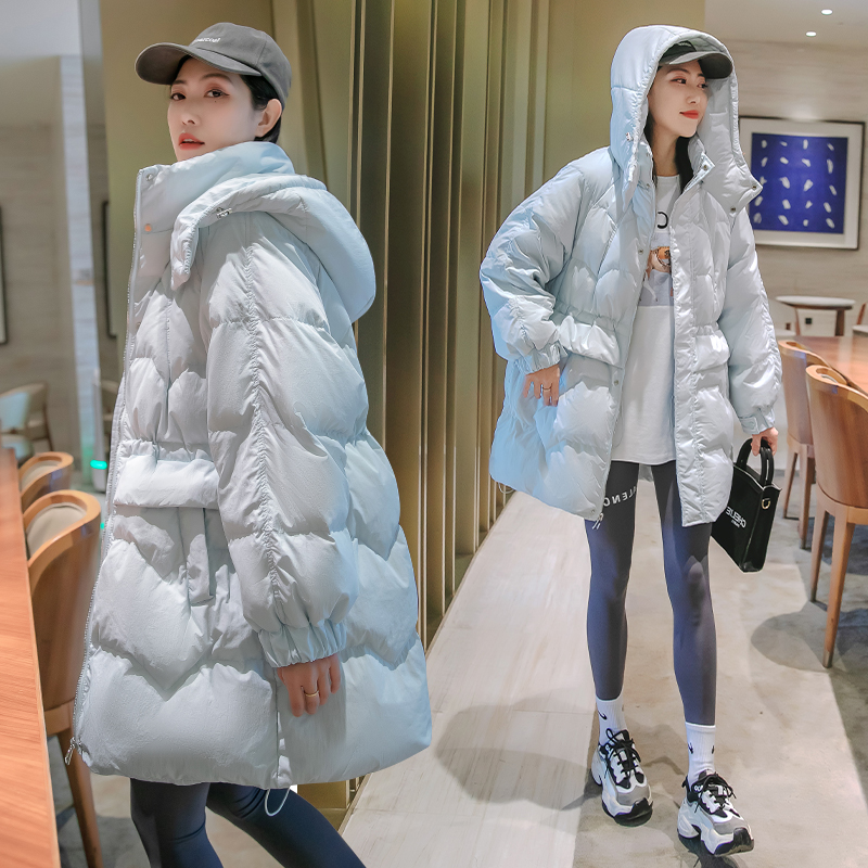 2024 NEW WINTER SIMPLE DESIGN NICHE WAIST LOOSE EXPLOSIVE WOMENS SHORT DOWN JACKET WHITE DUCK DOWN WHITE