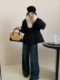 Designer Korean version of irregular short down jacket for women fox fur scarf winter warm sweet white duck down jacket