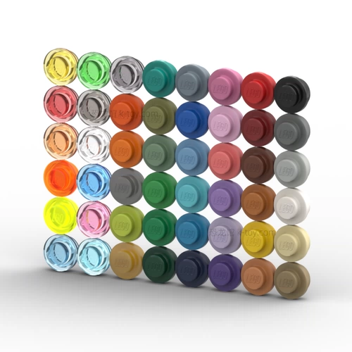 LEGO LEGO 4073 6141 34823 30057 1x1 Маленькая круглая доска, черная, белая, красная, синяя, зеленая и прозрачная