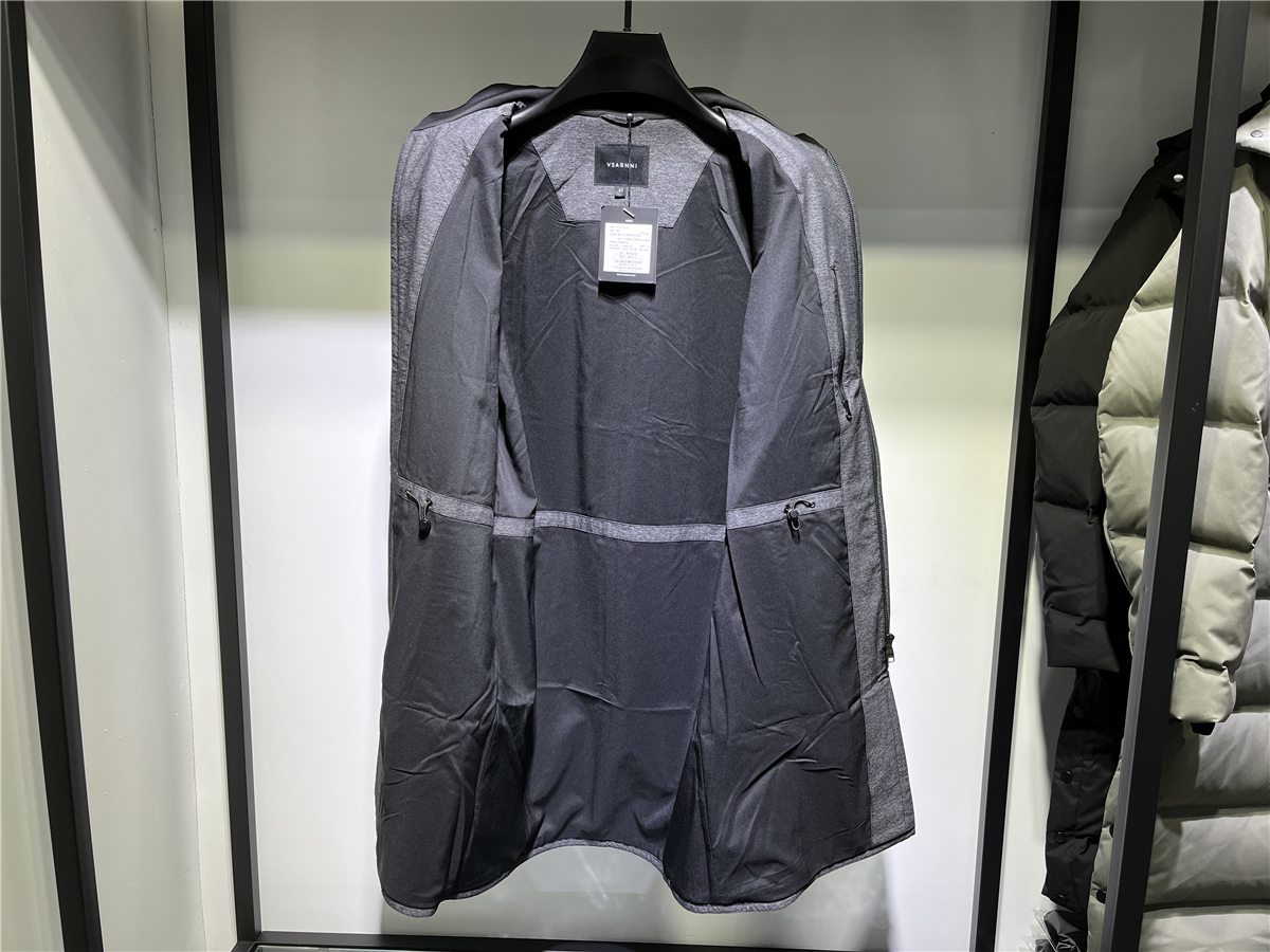HANDLING FASHION LONG TRENCH COAT SPRING AND AUTUMN VSARNNI WASANI MENS CASUAL JACKET GREY