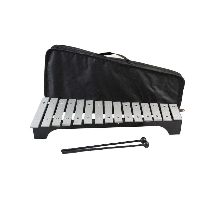 ORFF CHILDRENS PERCUSSION 15-TONE ALUMINUM PLATE PIANO CHILDRENS MUSICAL INSTRUMENT TOY PERCUSSION INSTRUMENT ALUMINUM SHEET PIANO SMALL CARILLON