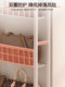 The bag storage artifact behind the door is built against the wall and floor-to-ground multi-layer ultra-thin joint display rack for bag storage rack