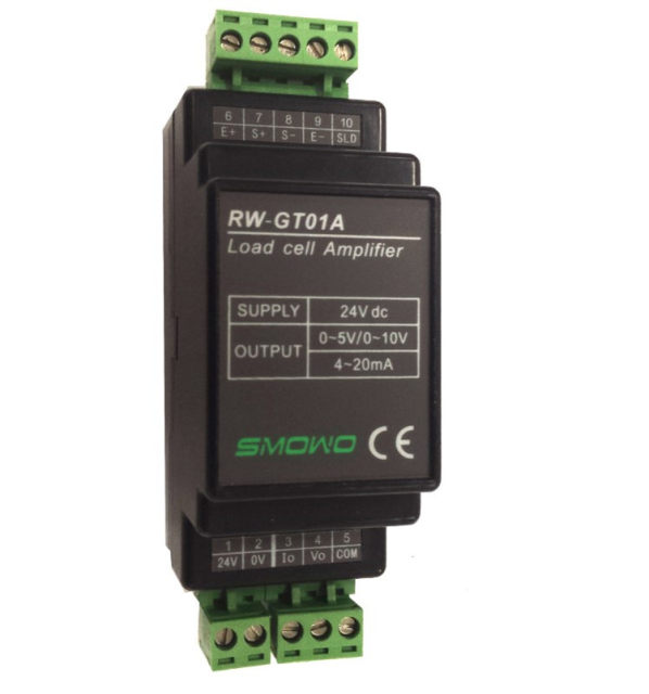 正品天贺smowo导轨式称重变送器RW-GT01A/0-5V/4-20mA信号输出