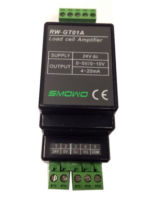 正品天贺smowo导轨式称重变送器RW-GT01A/0-5V/4-20mA信号输出