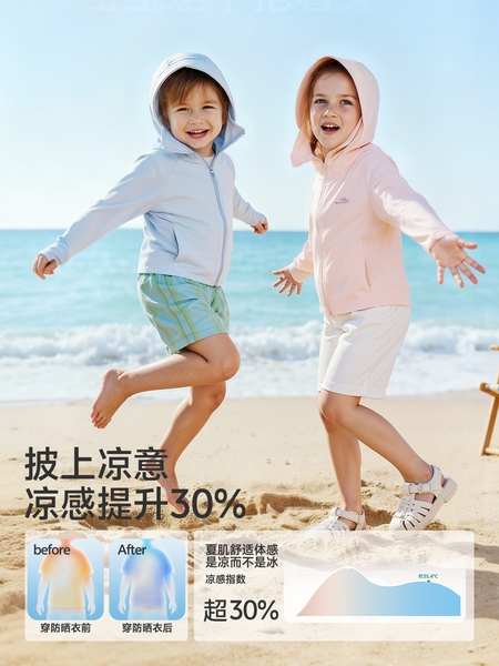 欧孕[果冻凉]宝宝防晒衣夏凉感男女童小婴儿轻薄外套儿童防晒服衫 — 3