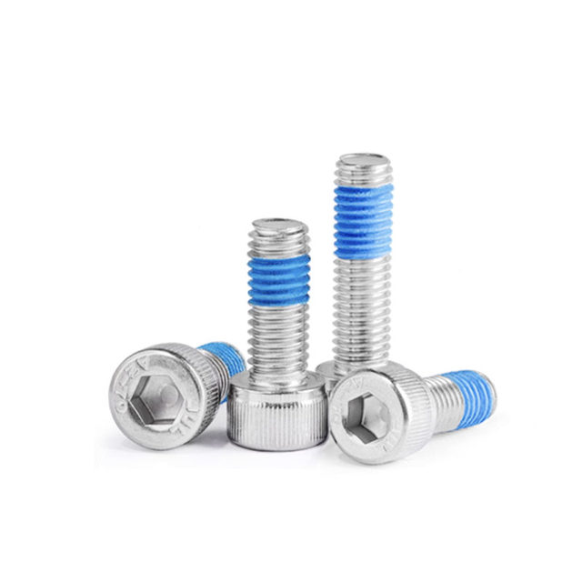 304 stainless steel hexagonal screws, anti-loosening dispensing screws, shock-proof glue coating screws, MM2M3M4M5M6M8