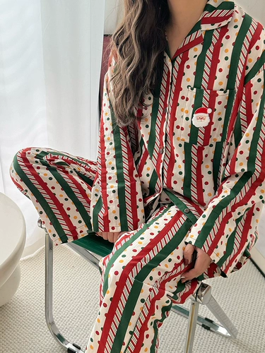 Ретро рубашка, пижама, хлопковый брендовый комплект подходит для мужчин и женщин для влюбленных, французский стиль