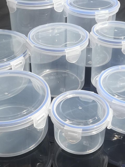 Sealed jar round plastic transparent food grade PP thickened rectangular fresh-keeping box mixed grain storage box nuts