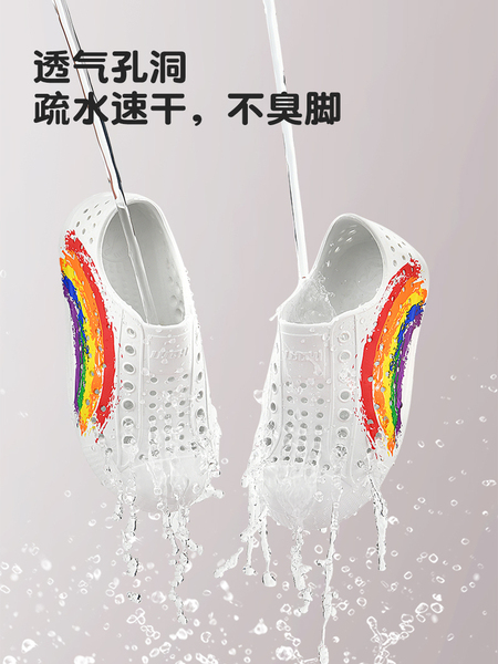 夏季儿童洞洞鞋男童女童涉水沙滩鞋轻便镂空凉鞋亲子防水雨鞋童鞋 — 5
