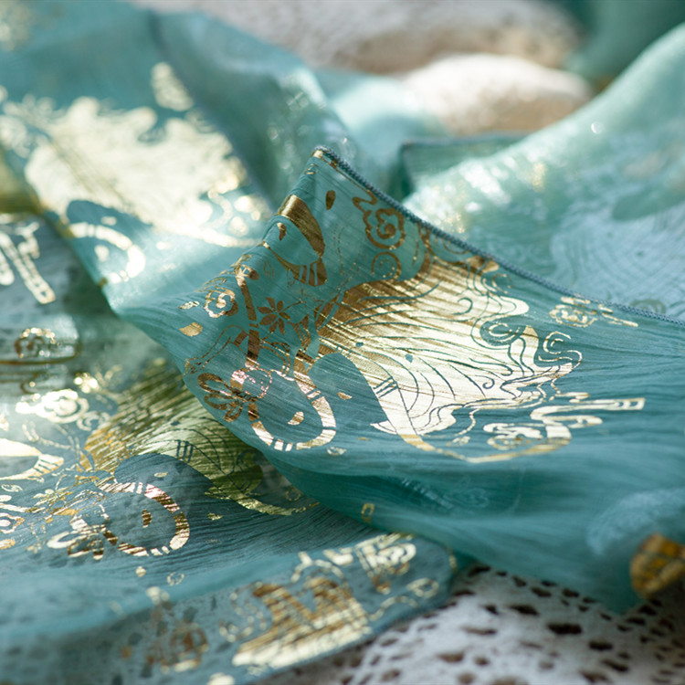 QINGLINGGU ORIGINAL HANFU ACCESSORIES CHEST WAIST WAIST HANFU DRAPED SILK HANFU GRADUAL BRONZING PIPING SILK