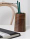 Whole wood walnut retro wood pen holder modern simple log office desktop stationery storage free engraving
