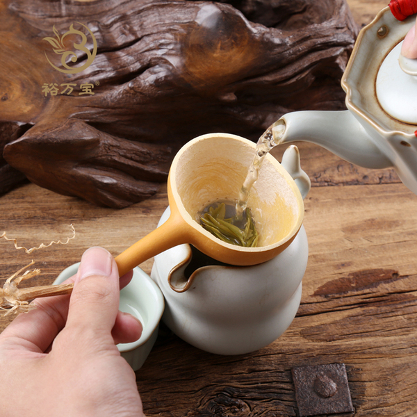 葫芦茶漏过滤网葫芦瓢茶叶罐茶壶杯手工茶道天然葫芦茶滤器茶具
