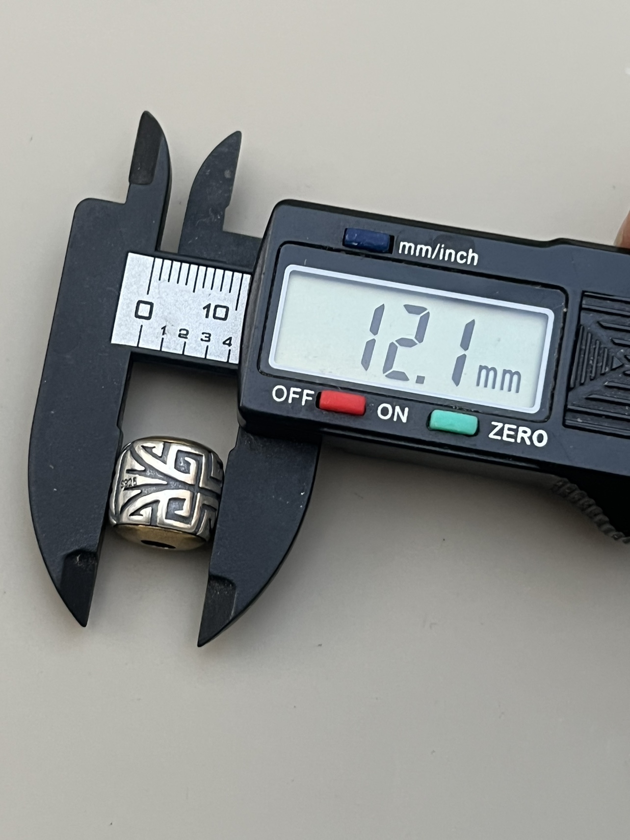 보구 패턴 휠 배럴 비즈는 수동으로 회전 가능 크기 12X12MM 소재 S  탑 비즈 허리 비즈