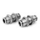 304 stainless steel plate-through quick plug joint full thread PM straight through partition PU soft pneumatic tube quick plug joint