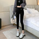 High-waist leggings for women with spring and autumn thin styles, versatile tight elastic small feet, sports yoga, small person with eight-point winter