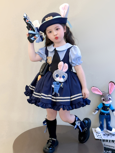 女童夏装连衣裙朱迪兔子警官衣服儿童夏季洛丽塔宝宝薄款公主裙子 — 3