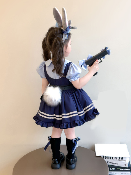 女童夏装连衣裙朱迪兔子警官衣服儿童夏季洛丽塔宝宝薄款公主裙子 — 5