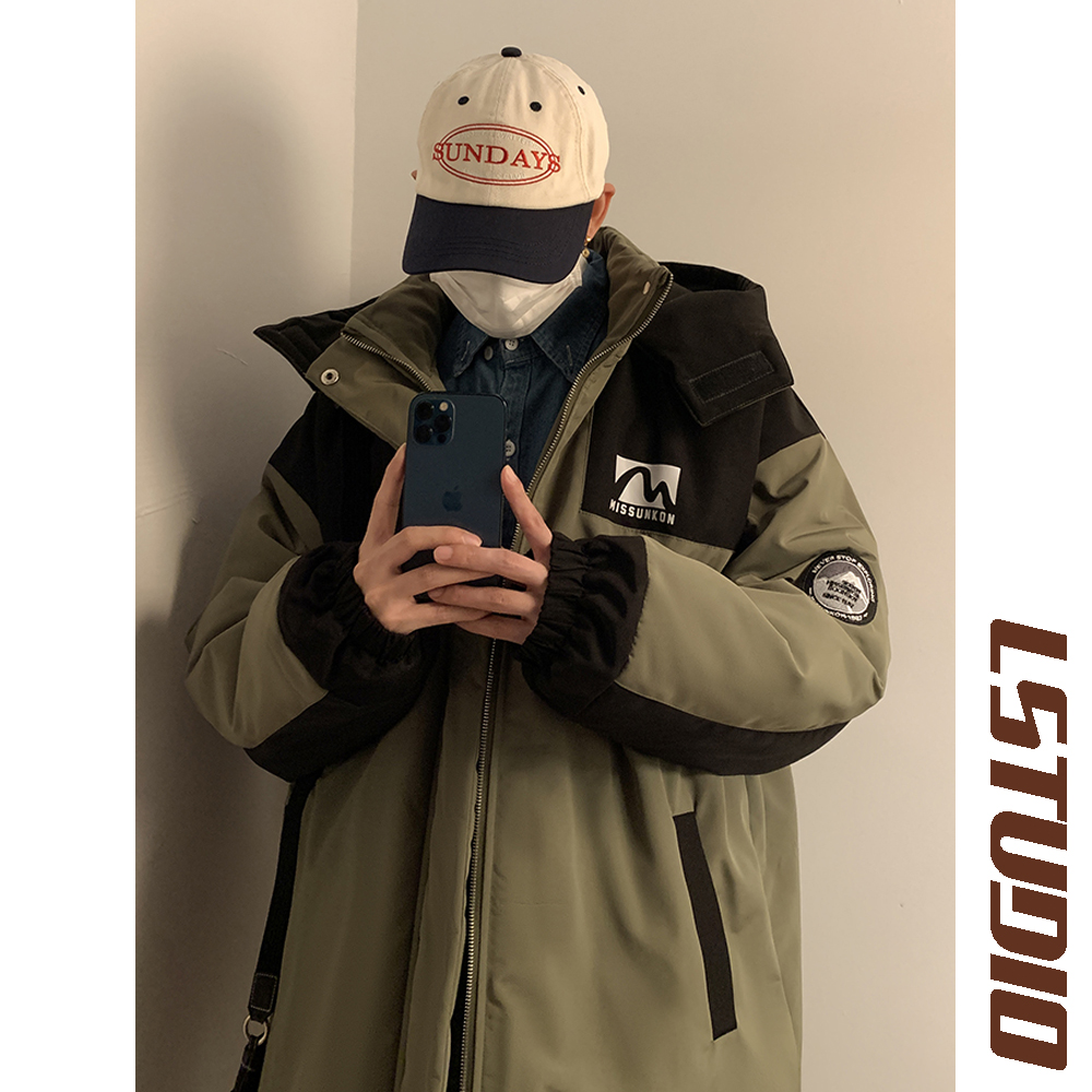 AMERICAN HIPHOP JACKET PADDED JACKET MENS WINTER THICKENED HIGH-END DOWN PIE TO OVERCOME THE JACKET HIGH STREET TRENDY BRAND
