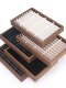 High-end jewelry bracelet storage display box bracelet velvet cloth necklace tray solid wood viewing pallet 40 grid jade pallet