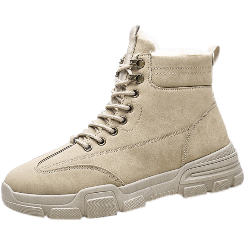 MARTIN BOOTS MENS WINTER OVERALLS FLEECE THICKENED AND WARM NORTHEAST SNOW COTTON SHOES ANTI-SLIP WATERPROOF HIGH-TOP LABOR PROTECTION MENS SHOES